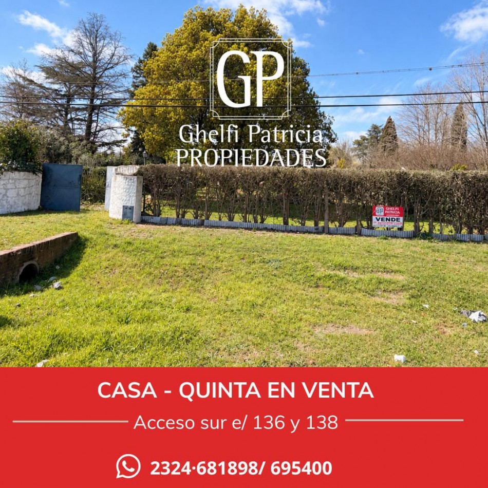 Hermosa Casa Quinta en Venta.